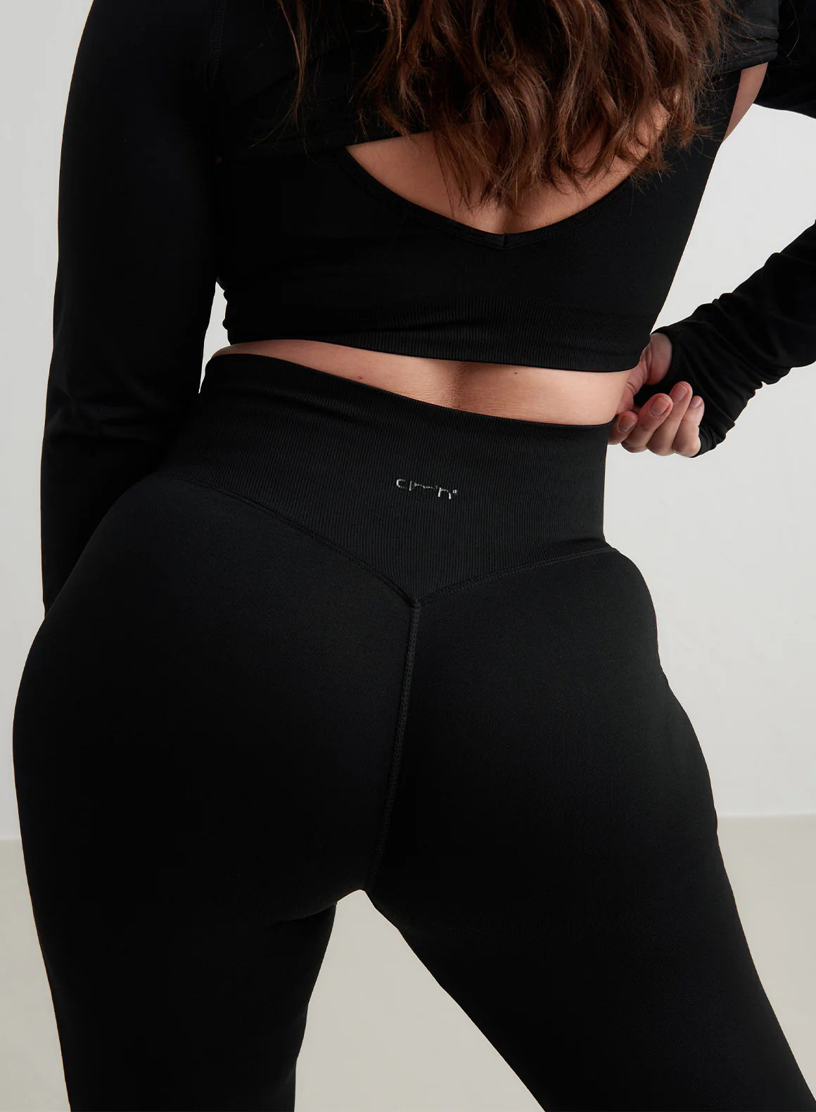 Black Shape Seamless Flare Tights - Image 75